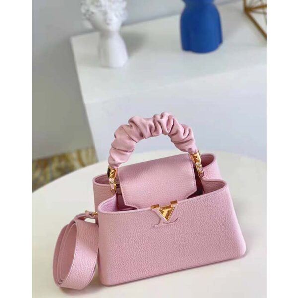 Louis Vuitton LV Women Capucines BB Handbag Pink Taurillon Calfskin (8)