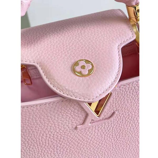 Louis Vuitton LV Women Capucines BB Handbag Pink Taurillon Calfskin (9)