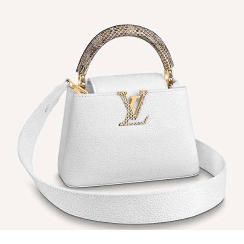 Leather handbag Louis Vuitton White in Leather - 31679657