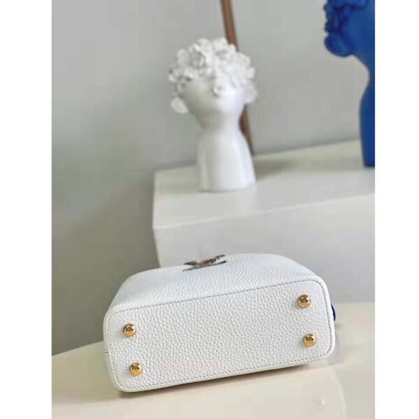 Louis Vuitton LV Women Capucines Mini Handbag White Taurillon Leather (3)