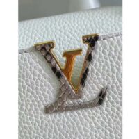 Louis Vuitton LV Women Capucines Mini Handbag White Taurillon Leather