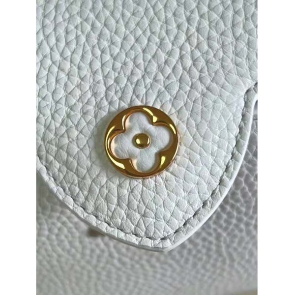 Louis Vuitton LV Women Capucines Mini Handbag White Taurillon Leather (8)