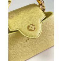 Louis Vuitton LV Women Capucines Mini Handbag Yellow Taurillon Calfskin