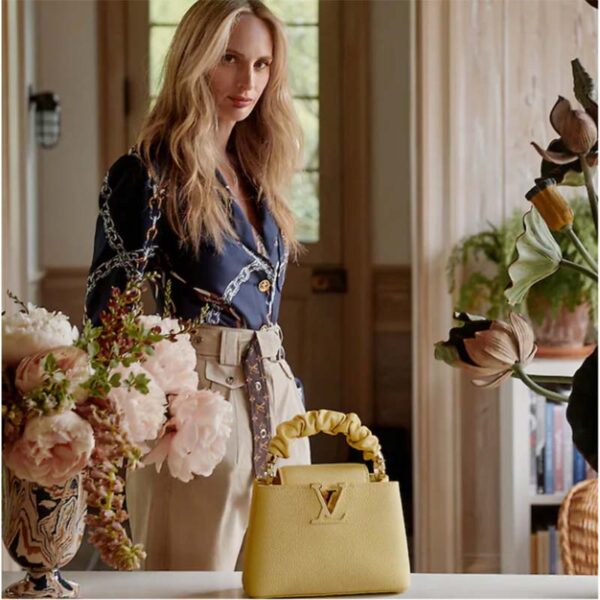 Louis Vuitton LV Women Capucines Mini Handbag Yellow Taurillon Calfskin (2)