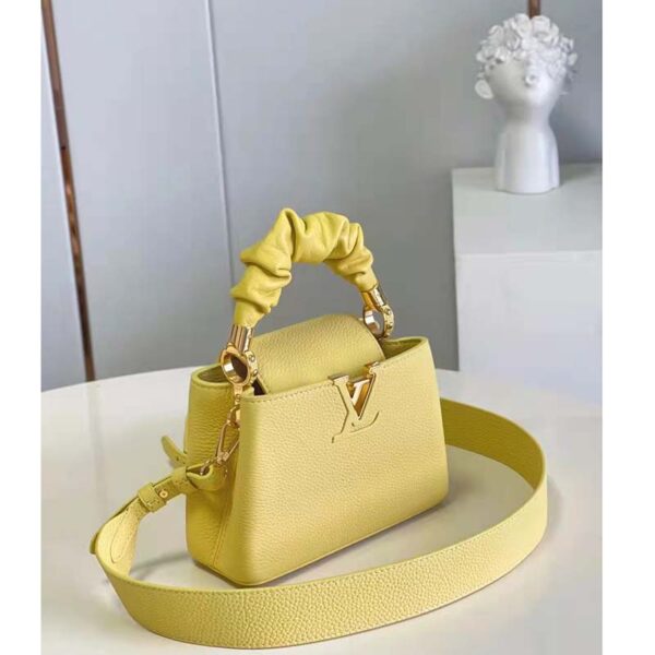 Louis Vuitton LV Women Capucines Mini Handbag Yellow Taurillon Calfskin (6)