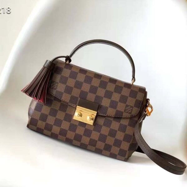 Louis Vuitton LV Women Croisette Brown Damier Ébène Canvas Satchel (2)