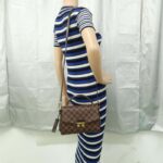 Louis Vuitton LV Women Croisette Brown Damier Ébène Canvas Satchel - immagine 16