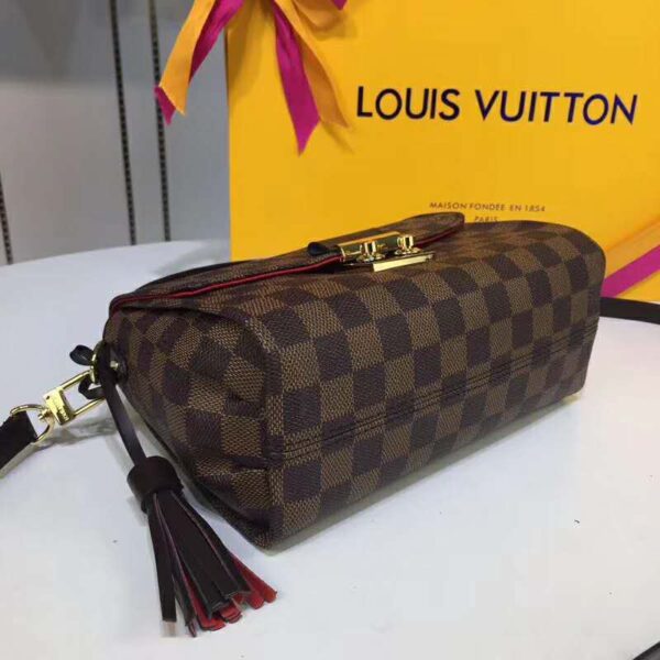 Louis Vuitton LV Women Croisette Handbag in Damier Azur Coasted Canvas-Brown (6)