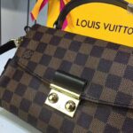 Louis Vuitton LV Women Croisette Brown Damier Ébène Canvas Satchel - immagine 11