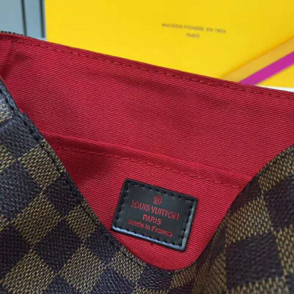 Louis Vuitton LV Women Croisette Handbag in Damier Azur Coasted Canvas-Brown (9)