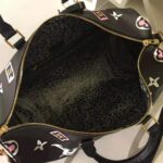 Louis Vuitton LV Women Keepall Bandoulière 45 Bag Black Cabin Size Monogram Coated Canvas - Imagen 7