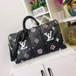 Louis Vuitton LV Women Keepall Bandoulière 45 Bag Black Cabin Size Monogram Coated Canvas - Imagen 2