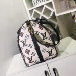 Louis Vuitton LV Women Keepall Bandoulière 45 Bag Black Cabin Size Monogram Coated Canvas - Imagen 6