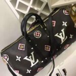 Louis Vuitton LV Women Keepall Bandoulière 45 Bag Black Cabin Size Monogram Coated Canvas - Imagen 3