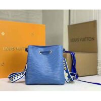 Louis Vuitton LV Women NéoNoé BB Bucket Bag Blue Epi Grained Cowhide