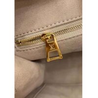 Louis Vuitton LV Women Onthego PM Tote Beige Embossed Grained Cowhide Leather