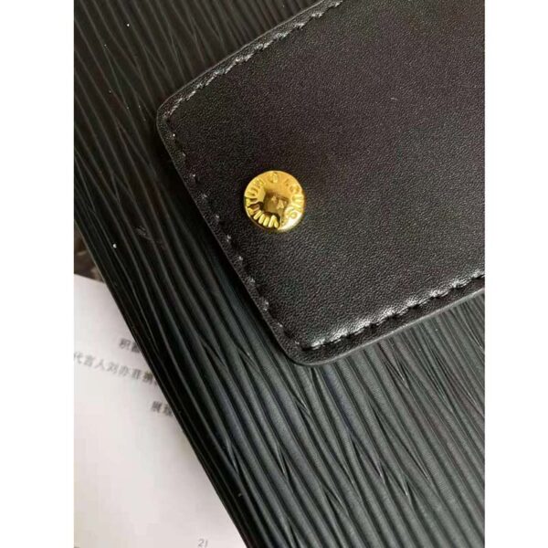 Louis Vuitton LV Women Padlock On Strap Bag Black Epi Embossed Grained Cowhide Leather (5)