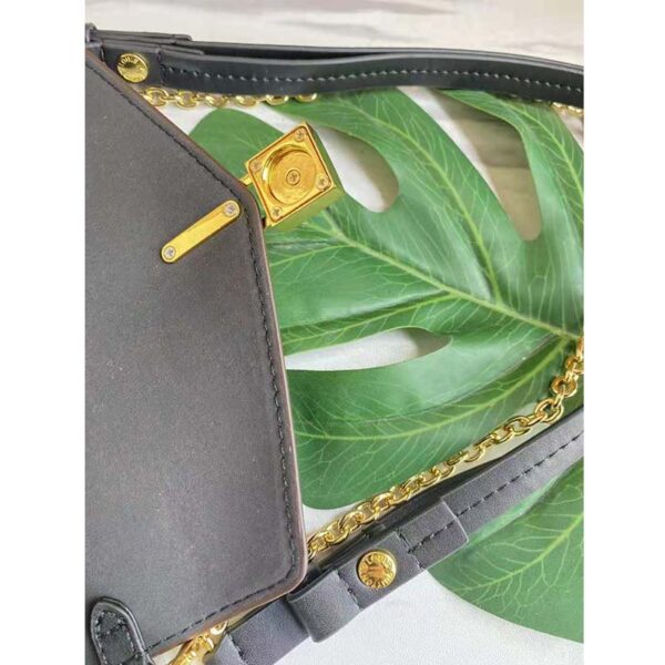 Louis Vuitton LV Women Padlock On Strap Bag Black Monogram Coated Canvas Cowhide Leather (3)