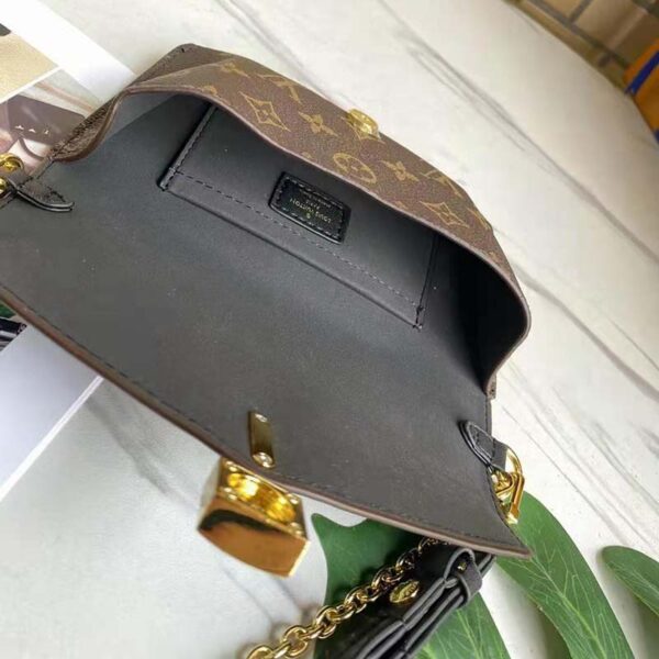 Louis Vuitton LV Women Padlock On Strap Bag Black Monogram Coated Canvas Cowhide Leather (4)