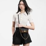 Louis Vuitton LV Women Padlock On Strap Bag Black Monogram Coated Canvas Cowhide Leather - Image 11