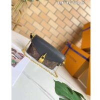 Louis Vuitton LV Women Padlock On Strap Bag Black Monogram Coated Canvas Cowhide Leather