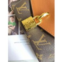 Louis Vuitton LV Women Padlock On Strap Bag Caramel Monogram Coated Canvas Cowhide Leather