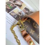 Louis Vuitton LV Women Padlock On Strap Bag Caramel Monogram Coated Canvas Cowhide Leather - Image 9