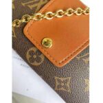 Louis Vuitton LV Women Padlock On Strap Bag Caramel Monogram Coated Canvas Cowhide Leather - Image 8