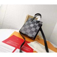 Louis Vuitton LV Women Sac Plat XS Bag Graphite Cowhide Leather