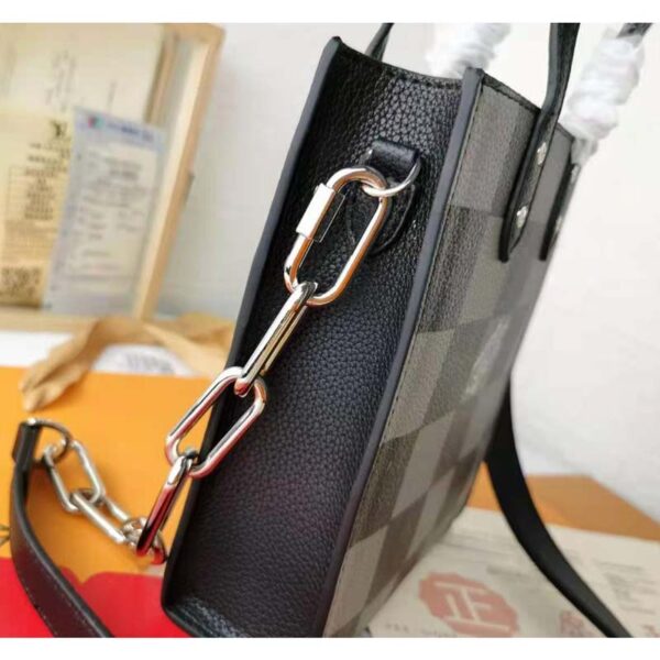 Louis Vuitton LV Women Sac Plat XS Bag Graphite Cowhide Leather (7)