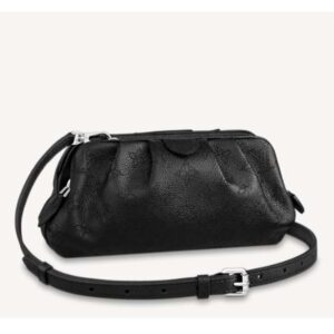 Louis Vuitton LV Women Scala Mini Pouch Black Mahina Perforated Calf Leather