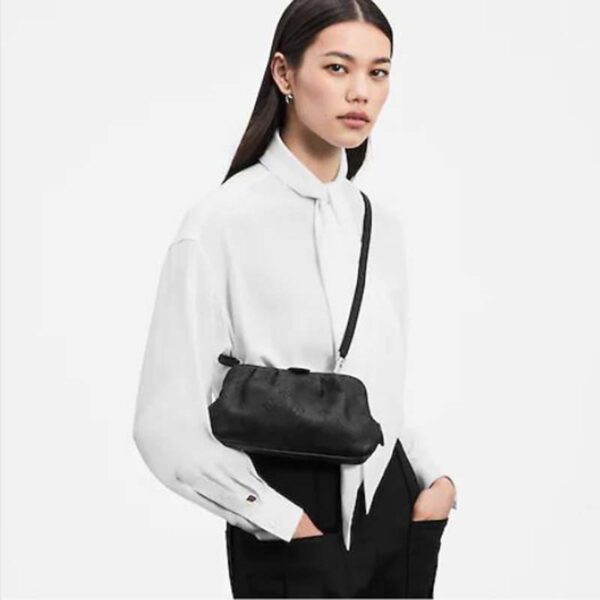Louis Vuitton LV Women Scala Mini Pouch Black Mahina Perforated Calf Leather (3)