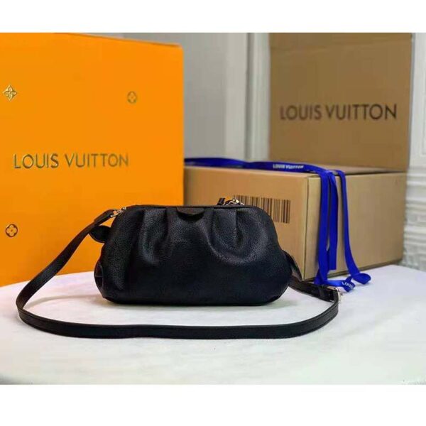 Louis Vuitton LV Women Scala Mini Pouch Black Mahina Perforated Calf Leather (4)