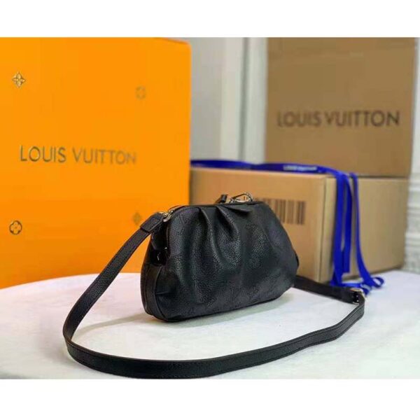 Louis Vuitton LV Women Scala Mini Pouch Black Mahina Perforated Calf Leather (5)