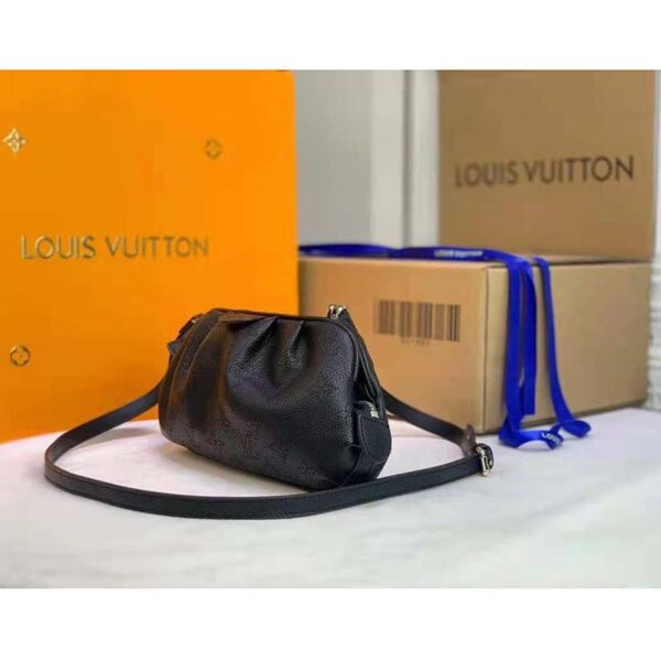 Louis Vuitton LV Women Scala Mini Pouch Black Mahina Perforated Calf Leather (6)