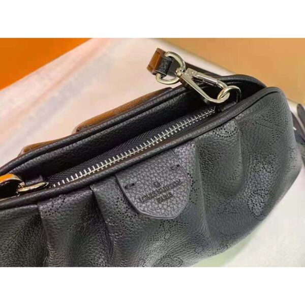 Louis Vuitton LV Women Scala Mini Pouch Black Mahina Perforated Calf Leather (8)