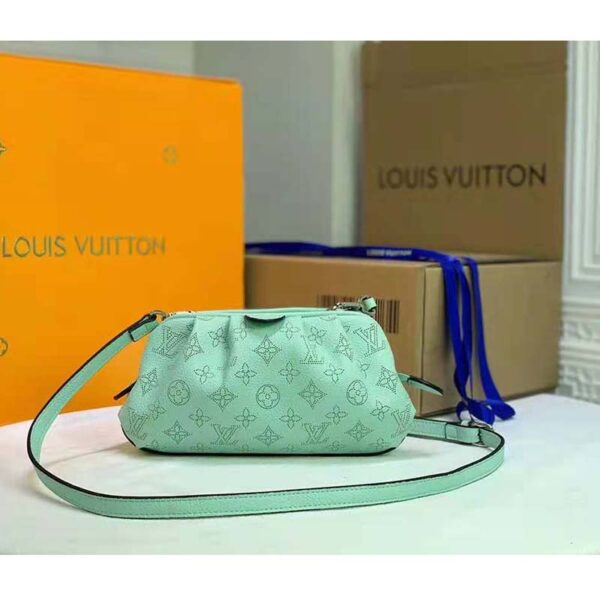 Louis Vuitton LV Women Scala Mini Pouch Green Mahina Perforated Calf Leather (1)