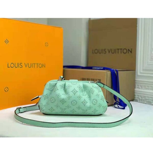 Louis Vuitton LV Women Scala Mini Pouch Green Mahina Perforated Calf Leather (5)