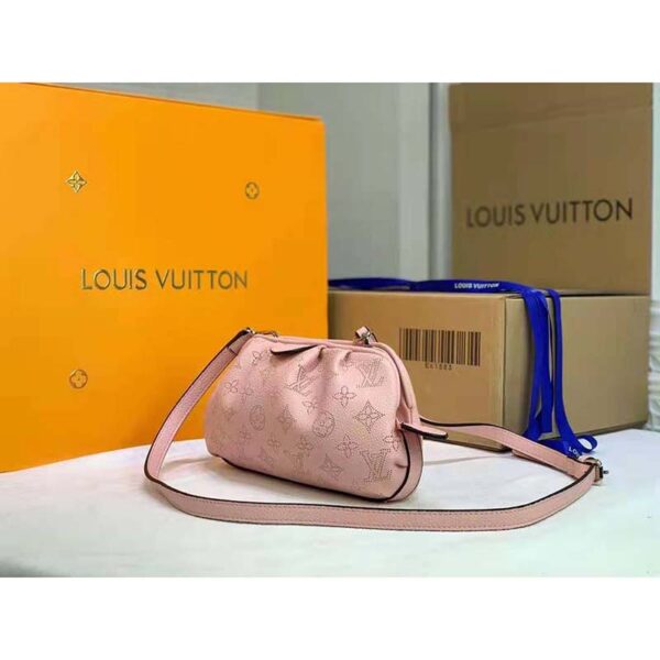 Louis Vuitton LV Women Scala Mini pouch Magnolia Pink Mahina Perforated Calf Leather (5)