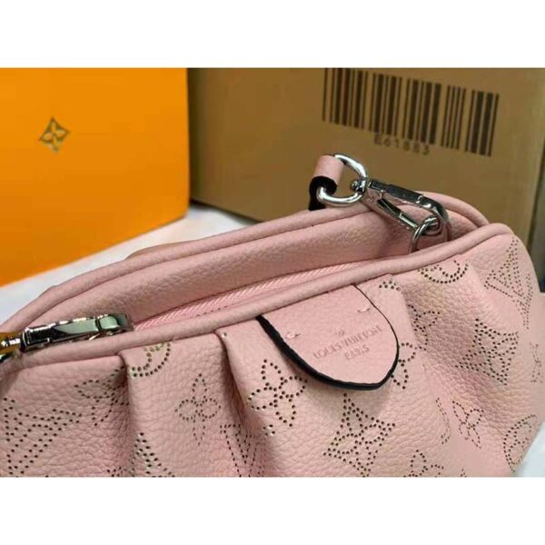Louis Vuitton LV Women Scala Mini pouch Magnolia Pink Mahina Perforated Calf Leather (6)