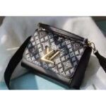 Louis Vuitton LV Women Since 1854 Twist MM Handbag Gray Embroidered Calfskin – Bild 10