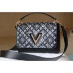 Louis Vuitton LV Women Since 1854 Twist MM Handbag Gray Embroidered Calfskin – Bild 5
