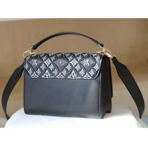 Louis Vuitton LV Women Since 1854 Twist MM Handbag Gray Embroidered Calfskin (6)