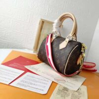 Louis Vuitton LV Women Speedy Bandoulière 20 Handbag Fuchsia Monogram Coated Canvas