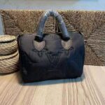 Louis Vuitton LV Women Speedy Bandoulière 25 Handbag Black Econyl Mini Monogram Coated Canvas - Image 2