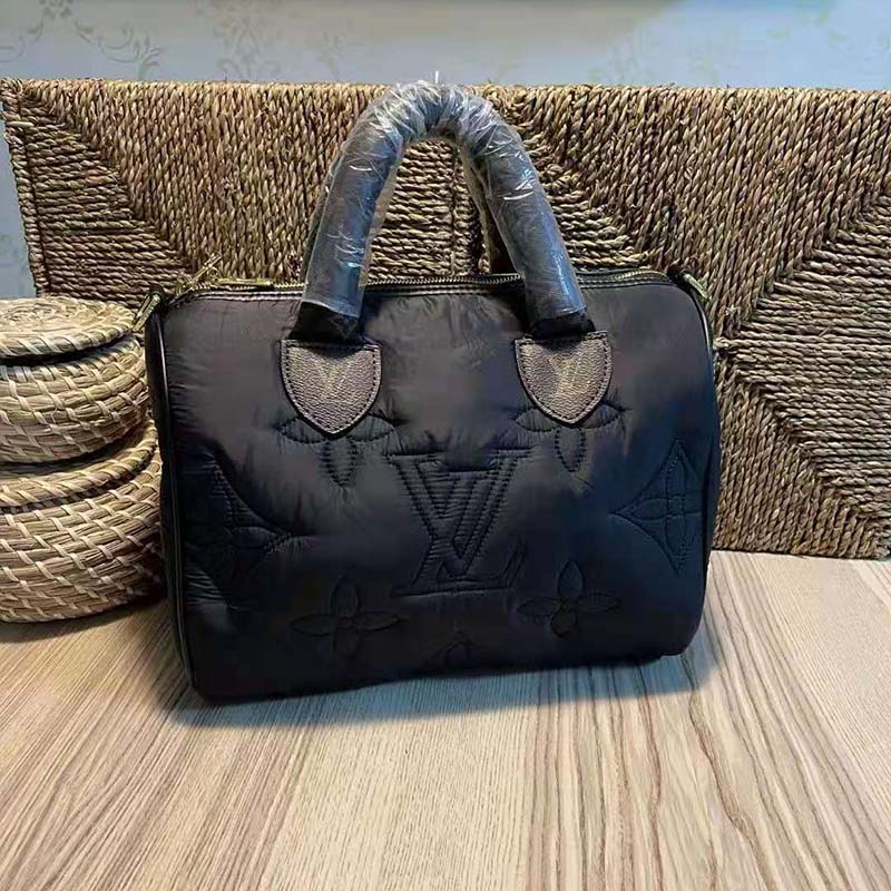 Louis Vuitton Speedy Bandouliere 25 Black in Econyl/Coated Canvas with  Gold-tone - US