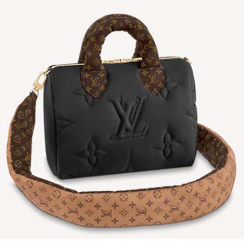 LOUIS VUITTON Econyl Mini Monogram Pillow Speedy Bandouliere 25 Navy  1121598