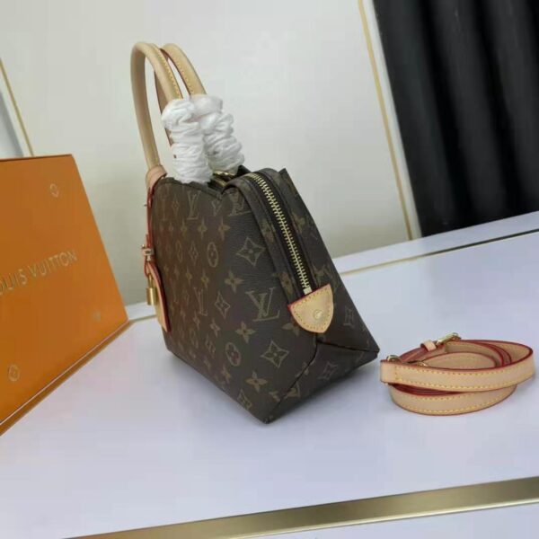 Louis Vuitton LV Women Tote Bag Monogram Coated Canvas Natural Cowhide Leather (6)
