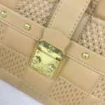 Louis Vuitton LV Women Troca MM Handbag Cashmere Beige Damier Quilt Lambskin Calfskin - Imagen 7
