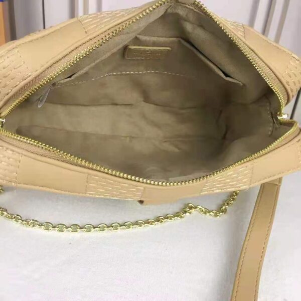 Louis Vuitton LV Women Troca MM Handbag Cashmere Beige Damier Quilt Lambskin Calfskin (9)
